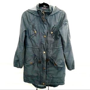 TRIPLE FIVE SOUL | Blue military trench coat
